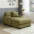 Modernes übergroßes Chaiselongue-Schlafsofa im Mid-Century-Stil mit Kissen