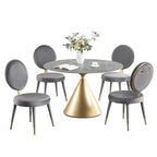 Ensemble de table à manger ronde et de chaises de luxe moderne Morden Fort, 5 pièces