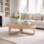 Ronde salontafel van 32 inch met open sledevoet, Royal Hampton