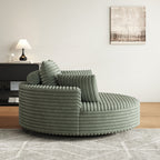 Draaifauteuil voor één persoon van corduroy, chenille en schuim