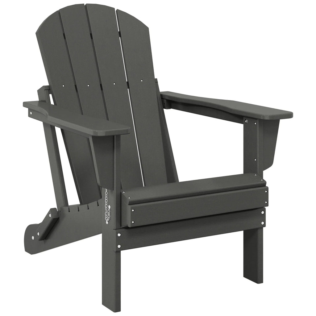 Polytrends Laguna, kleurvaste, weerbestendige, inklapbare Adirondackstoel voor buiten op het terras