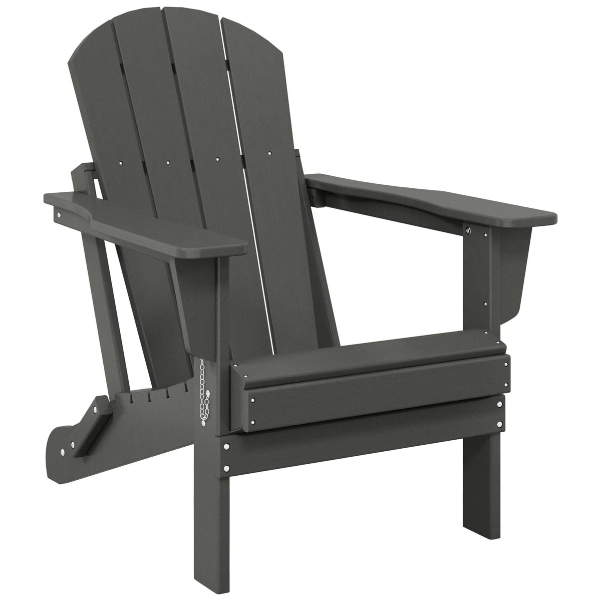 Polytrends Laguna, kleurvaste, weerbestendige, inklapbare Adirondackstoel voor buiten op het terras