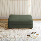 Moderne extra grote poef van ribfluweel