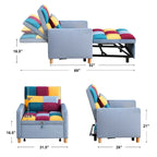 Aukfa Sleeper Chair Bed Convertible Single Sofa Chair with Pillow