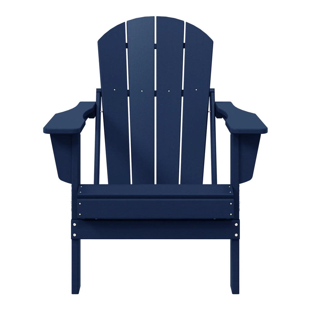 Polytrends Laguna, kleurvaste, weerbestendige, inklapbare Adirondackstoel voor buiten op het terras