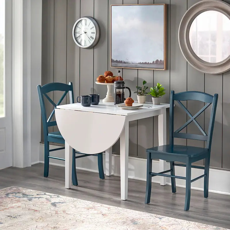Simple Living Essgruppe im Landhausstil mit Klapptisch, 3-teilig
