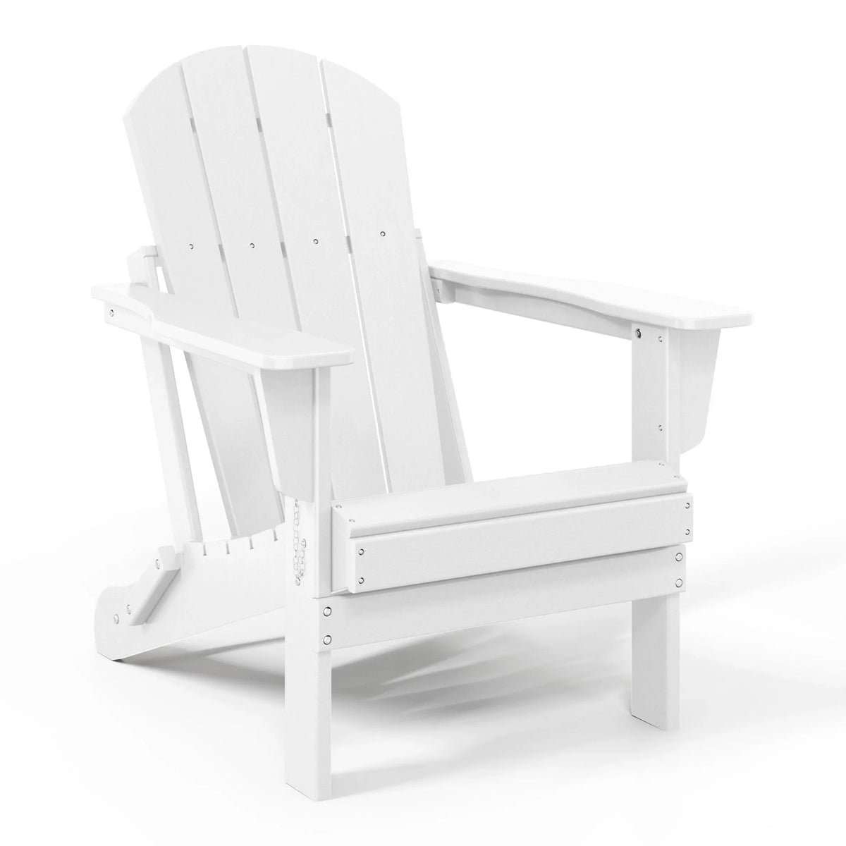 Polytrends Laguna, kleurvaste, weerbestendige, inklapbare Adirondackstoel voor buiten op het terras