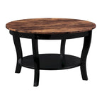Convenience Concepts American Heritage Round Coffee Table with Shelf