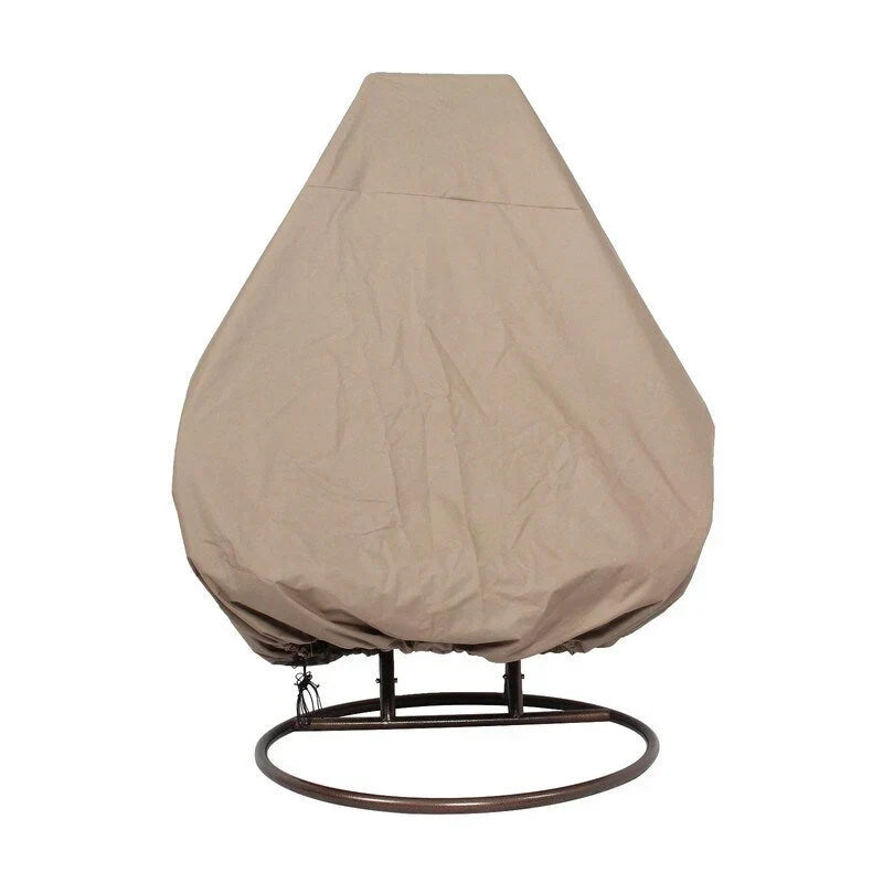 LeisureMod hangende eierstoel voor 2 personen met standaard - hangmatstoel voor buiten en binnen van rotanlook wicker, met kussens