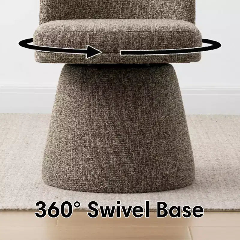 Set aus 6 modernen, um 360° drehbaren Esszimmerstühlen ohne Armlehnen mit säulenförmigem Fuß, elegante Akzentstühle für Küche, Esszimmer oder Büro-Panipeachy