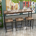 Bartisch-Set mit 3 Hockern