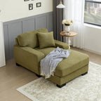 Modernes übergroßes Chaiselongue-Schlafsofa im Mid-Century-Stil mit Kissen