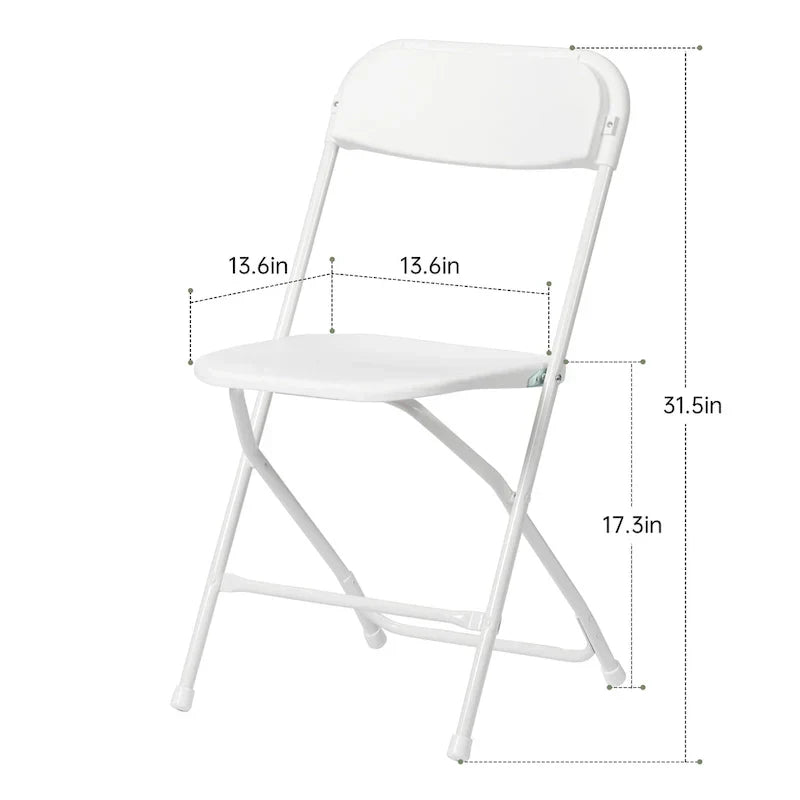 10er-Pack Klappstühle aus Kunststoff, Tragfähigkeit 350lb, für Veranstaltungen, Büro, Hochzeiten, Partys, Picknicks, Küche und Essbereich