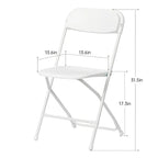 10er-Pack Klappstühle aus Kunststoff, Tragfähigkeit 350lb, für Veranstaltungen, Büro, Hochzeiten, Partys, Picknicks, Küche und Essbereich