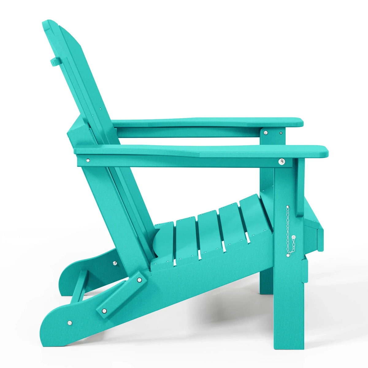 Polytrends Laguna, kleurvaste, weerbestendige, inklapbare Adirondackstoel voor buiten op het terras