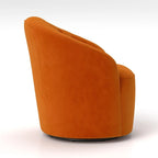 Lot de 2 fauteuils tonneaux modernes pivotants à 360 degrés, revêtement en velours et dossier capitonné à boutons SEYNAR