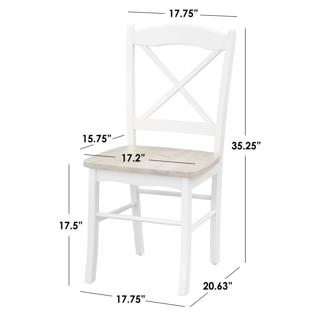 Eetkamerstoelen in landelijke cottage-stijl van Simple Living (set van 2)