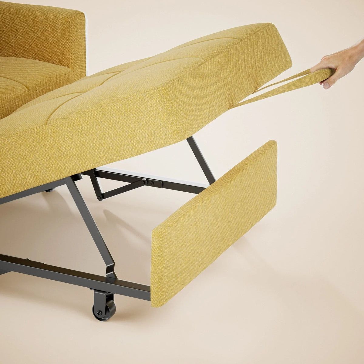 Canapé-lit convertible 3 en 1 avec réglage ajustable, fauteuil-canapé avec lit escamotable, lit pliant convertible pour le salon