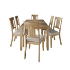 Klasyczny drewniany zestaw jadalniany CraftPorch, 7-elementowy