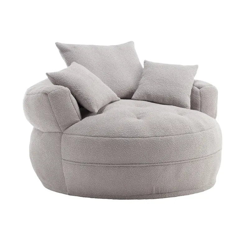 Ronde luie fauteuil ?C wit/blauw/grijs/geel/oranje rozeroze/marineblauw/groen, zitplaats voor één of twee personen