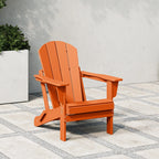 Polytrends Laguna, kleurvaste, weerbestendige, inklapbare Adirondackstoel voor buiten op het terras