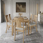 Klasyczny drewniany zestaw jadalniany CraftPorch, 7-elementowy
