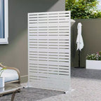 MAYEERTY 72x47 wit, natuurlijk privacyscherm voor buiten, set van 6 natuurlijke vouwschermen voor de achtertuin en tuin