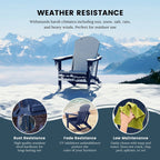 Polytrends Laguna, kleurvaste, weerbestendige, inklapbare Adirondackstoel voor buiten op het terras