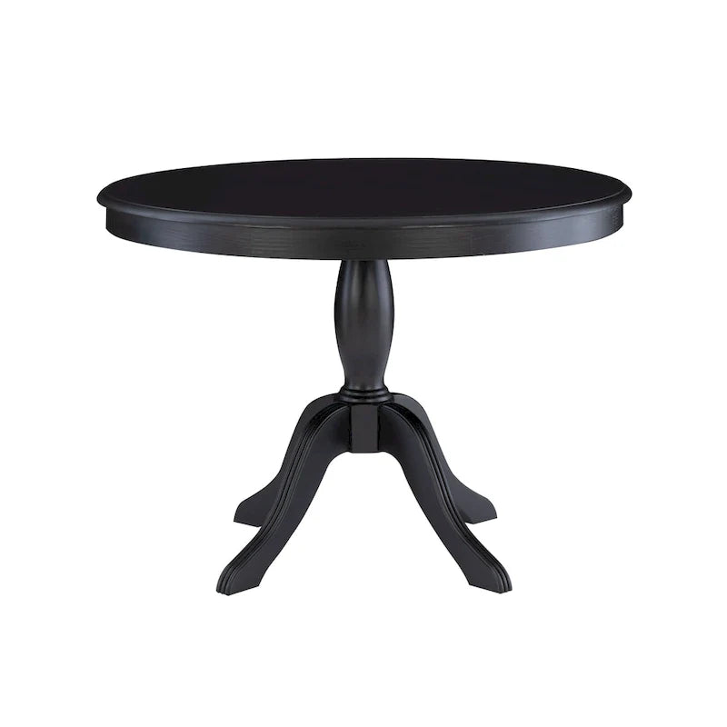 Table ronde à piètement central en bois massif