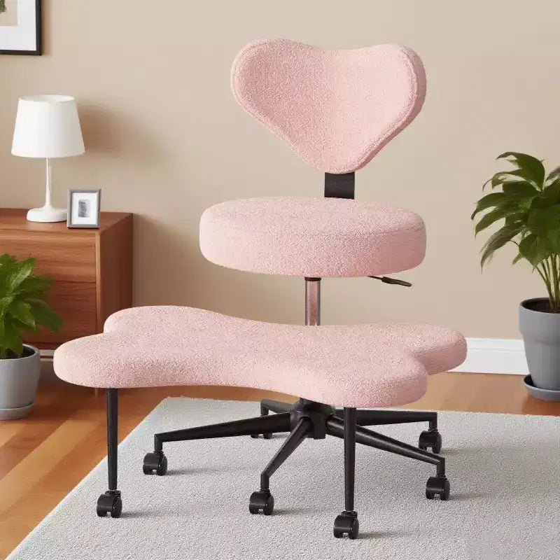Ergonomiczne krzesło biurowe Pinmoco z siedziskiem na krzyż, regulacją wysokości, obrotem 360, podparciem lędźwiowym, do pracy i biura, dla osób z ADHD