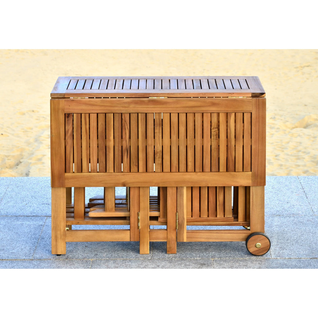 Zestaw mebli jadalnianych SAFAVIEH Outdoor Brandy, 5 elementów - 43Wx35Dx29H