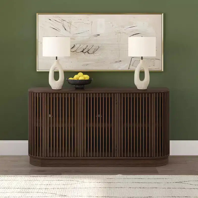 Plank+Beam Contour Sideboard aus Massivholz mit 3 Türen, 59-TV-Ständer fürs Wohnzimmer