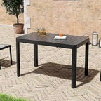 Ensemble de salle à manger d'extérieur en aluminium de 5/7 pièces, avec chaises empilables et table extensible