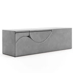 Avana Kami verstelbare chaise longue / voor yoga en massage - 2-in-1 poef met verborgen uitklapbare yogaloungestoel, microfluweel - N/A