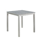 Modern 5-Piece Dining Set with Square Counter Height Table & 4 Upholstered Chairs