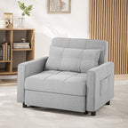Canapé-lit convertible 3 en 1 avec réglage ajustable, fauteuil-canapé avec lit escamotable, lit pliant convertible pour le salon