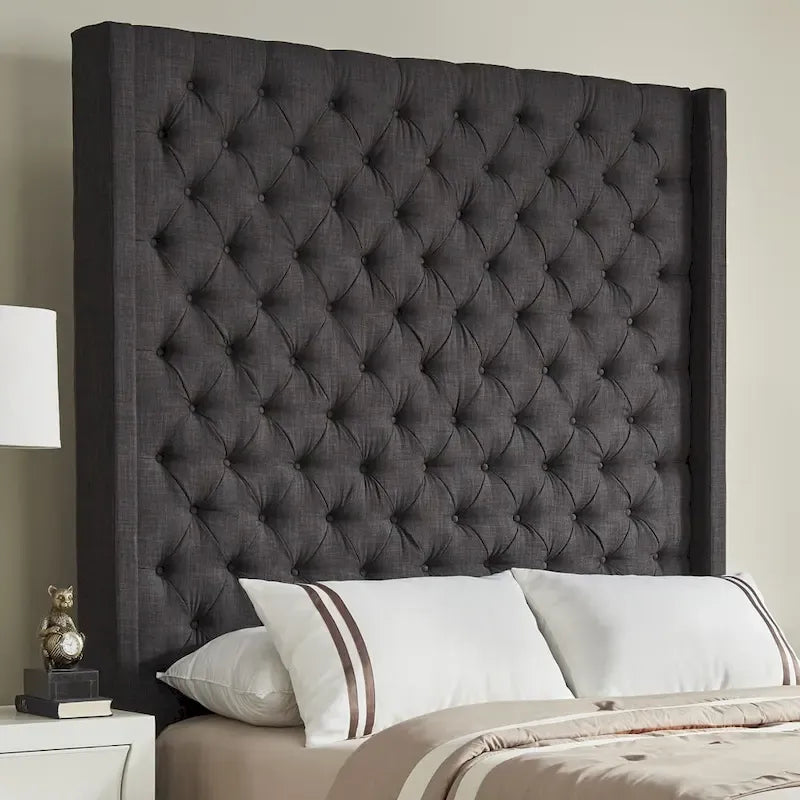 Nur gepolstertes Wingback-Kopfteil mit Knopfheftung, Naples, von iNSPIRE Q Artisan