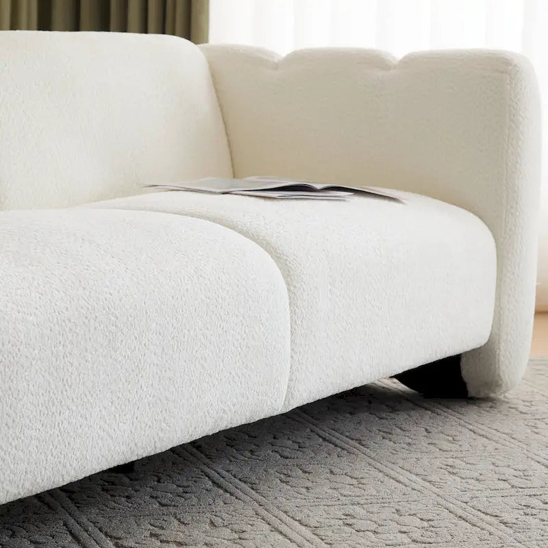 Divano a 3 posti da 83" con design a onda e schienale curvo