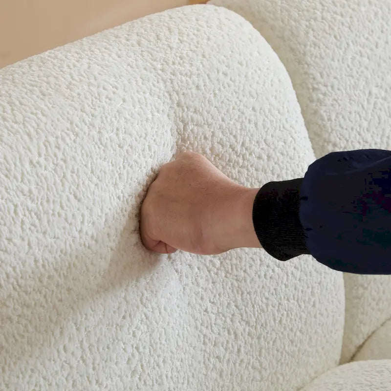 Divano a 3 posti da 83" con design a onda e schienale curvo