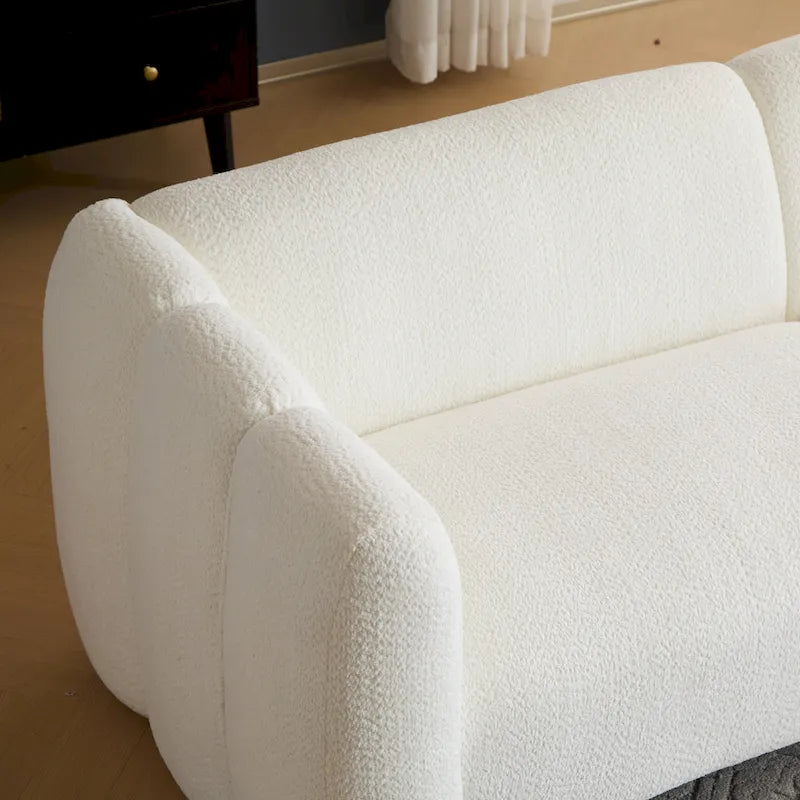 Divano a 3 posti da 83" con design a onda e schienale curvo