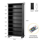 Scarpiera alta a 9 ripiani con illuminazione a LED