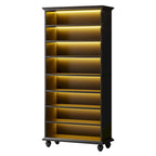 Scarpiera alta a 9 ripiani con illuminazione a LED