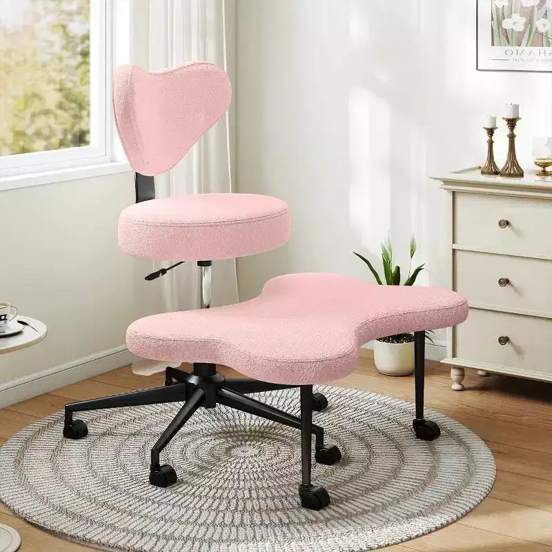 Ergonomiczne krzesło biurowe Pinmoco z siedziskiem na krzyż, regulacją wysokości, obrotem 360, podparciem lędźwiowym, do pracy i biura, dla osób z ADHD