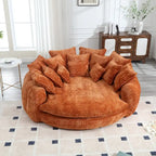Comfortabele tweezits slaapbank met afgeronde rugleuning, extra grote slaapbank met armleuningen