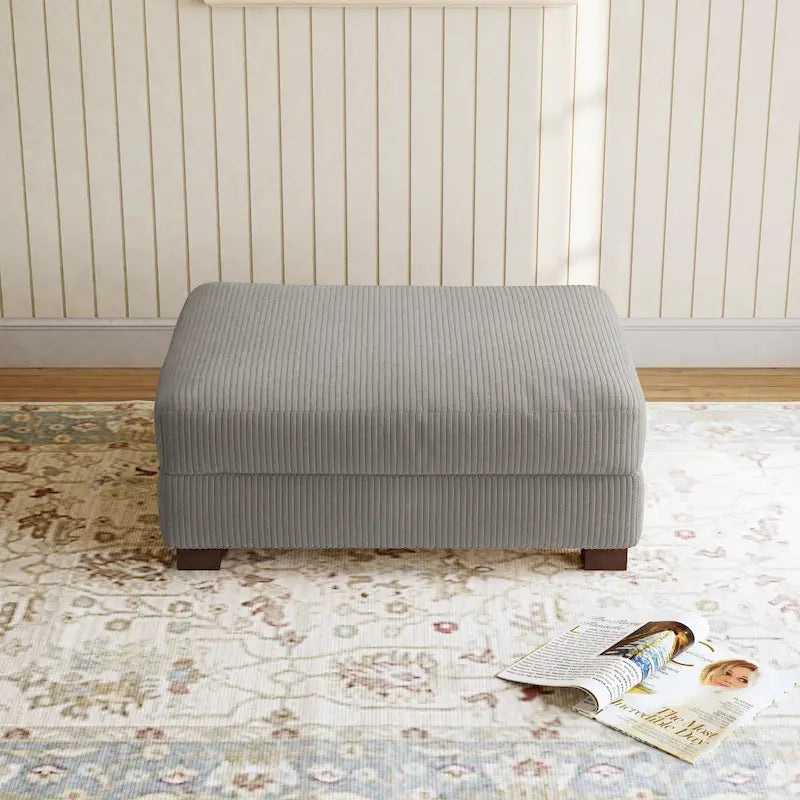 Moderne extra grote poef van ribfluweel