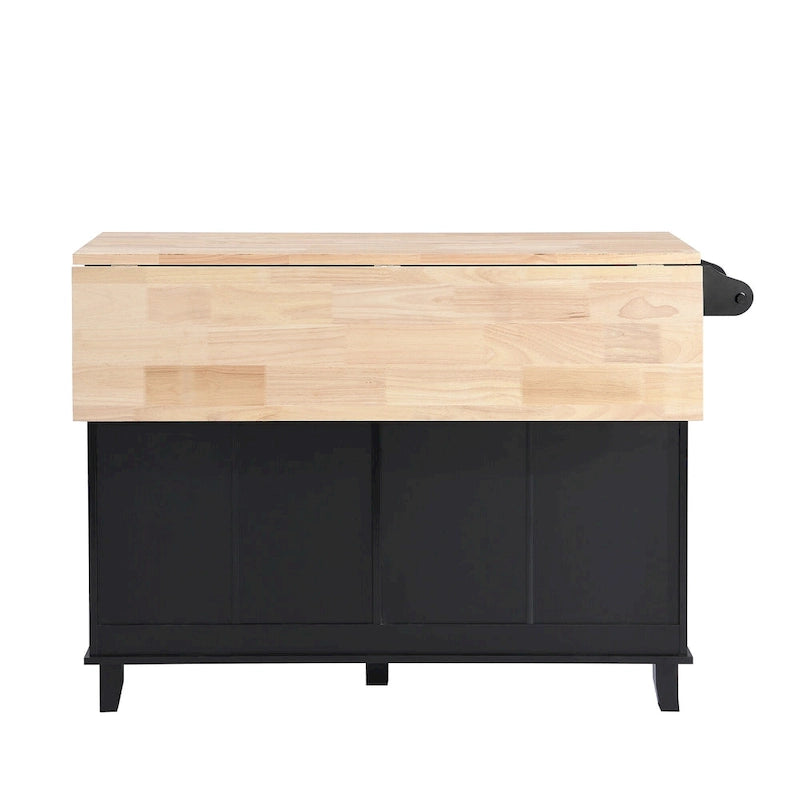 TOPMAX keukeneilandset met uitklapbaar blad en 2 zitplaatsen, eettafelset met verstelbare plank, laden en handdoekrek
