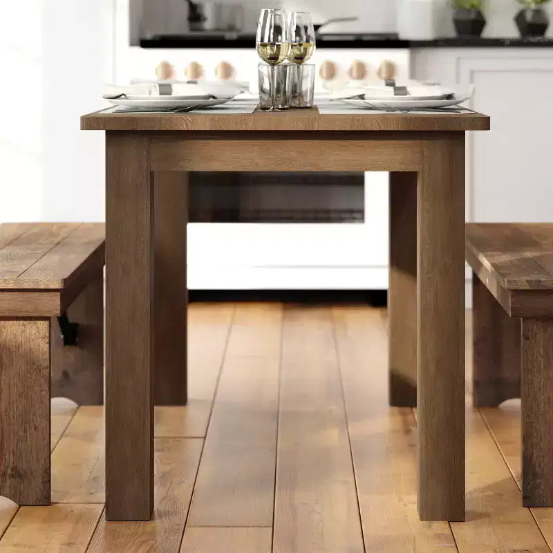 Flash Furniture, rechteckiger Farm-Esstisch aus massivem Kiefernholz, 46 x 30