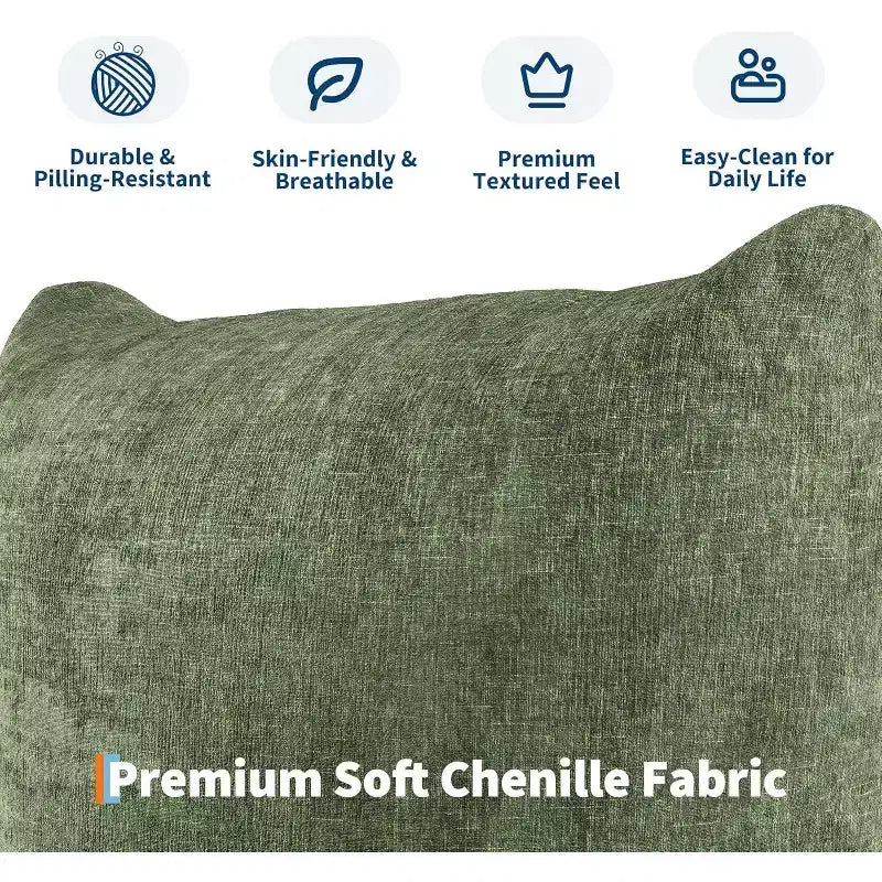 Modulares Zweisitzer-Sofa aus Chenille, Cloud-Sofa mit 2 Sitzplätzen und hochelastischem Schaumstoff, bodenloses Sofa für kleine Räume
