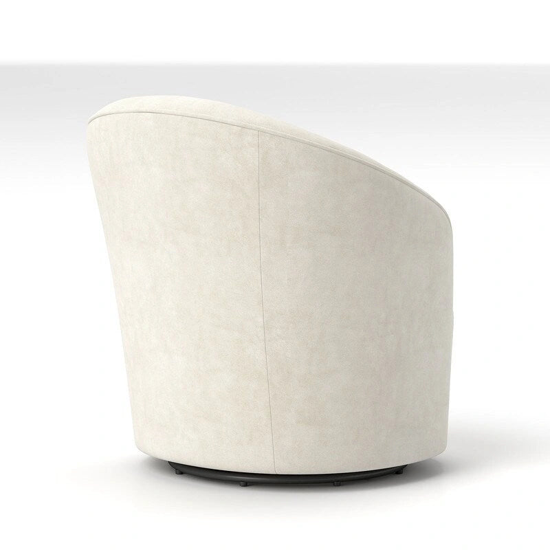 Lot de 2 fauteuils tonneaux modernes pivotants à 360 degrés, revêtement en velours et dossier capitonné à boutons SEYNAR