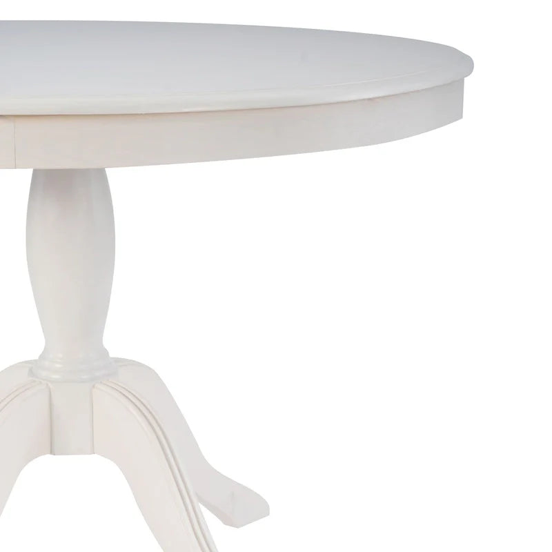Table ronde à piètement central en bois massif